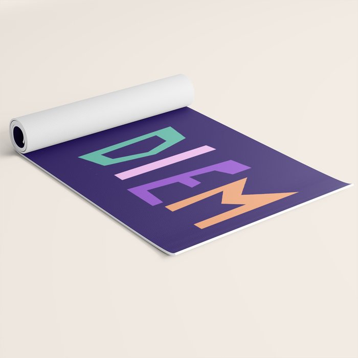 Carpe Diem lettering Yoga Mat Gallery Image 2