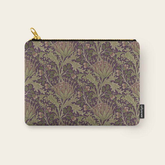 William Morris Artichoke Pimpernel Vintage Pattern Carry All Pouch Gallery Image 1