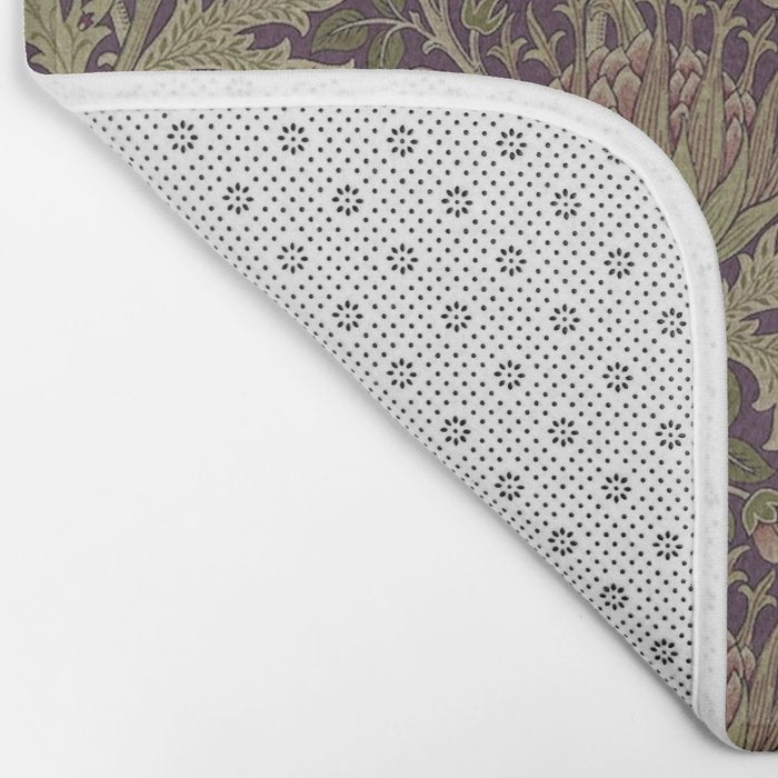 William Morris Artichoke Pimpernel Vintage Pattern Bath Mat Gallery Image 2