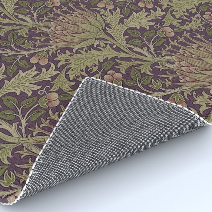 William Morris Artichoke Pimpernel Vintage Pattern Rug Gallery Image 4