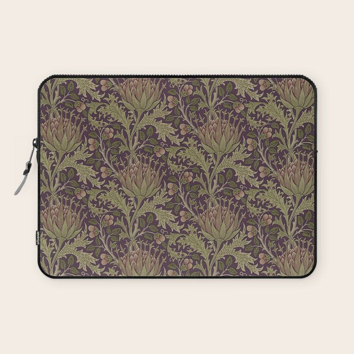 William Morris Artichoke Pimpernel Vintage Pattern Laptop Sleeve Gallery Image 1