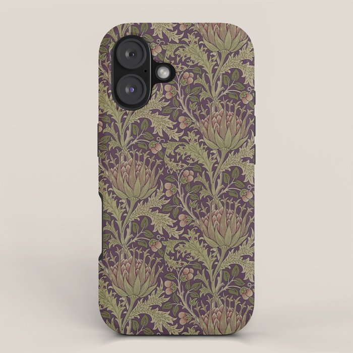 William Morris Artichoke Pimpernel Vintage Pattern iPhone Case Gallery Image 1