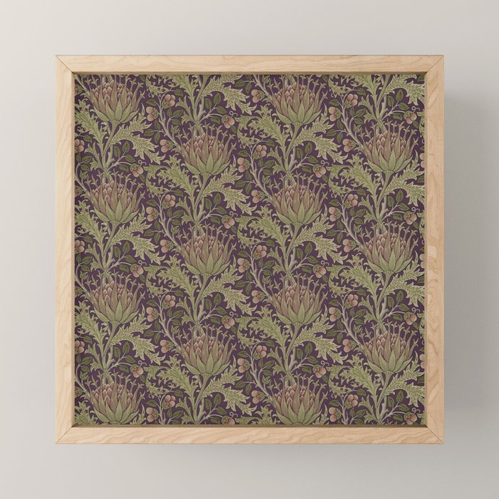 William Morris Artichoke Pimpernel Vintage Pattern Mini Art Print Gallery Image 1