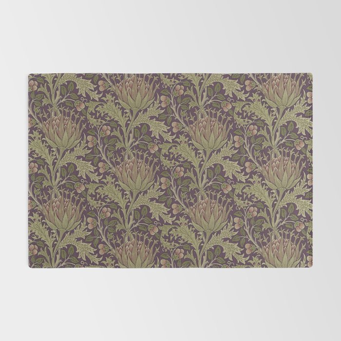 William Morris Artichoke Pimpernel Vintage Pattern Rug Gallery Image 2