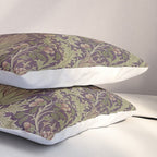 William Morris Artichoke Pimpernel Vintage Pattern Pillow Sham Gallery Image 3