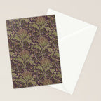 William Morris Artichoke Pimpernel Vintage Pattern Stationery Card Gallery Image 2
