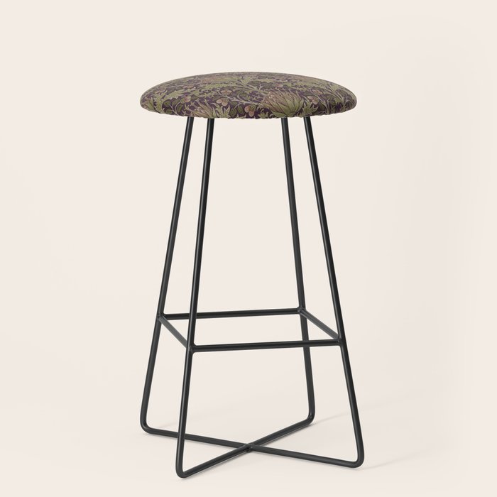 William Morris Artichoke Pimpernel Vintage Pattern Stool Gallery Image 1