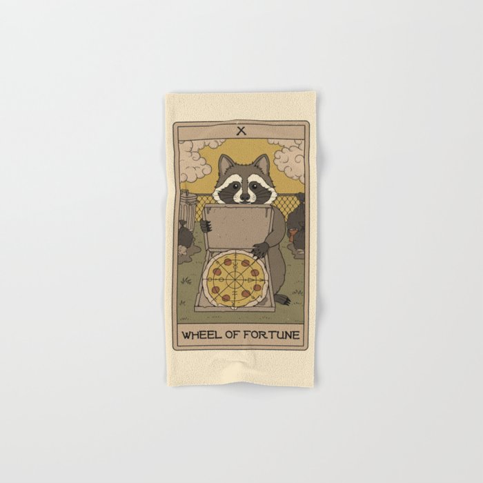 Wheel of Fortune - Raccoons Tarot Bath Towel Gallery Image 1