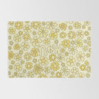 be here now flower power // retro surf art by surfy birdy Rug Gallery Image 2