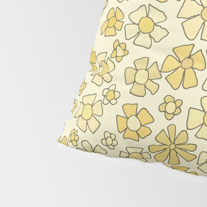 be here now flower power // retro surf art by surfy birdy Pillow Sham Gallery Image 4