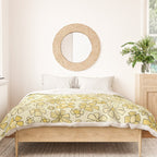 be here now flower power // retro surf art by surfy birdy Duvet Cover Gallery Image 3
