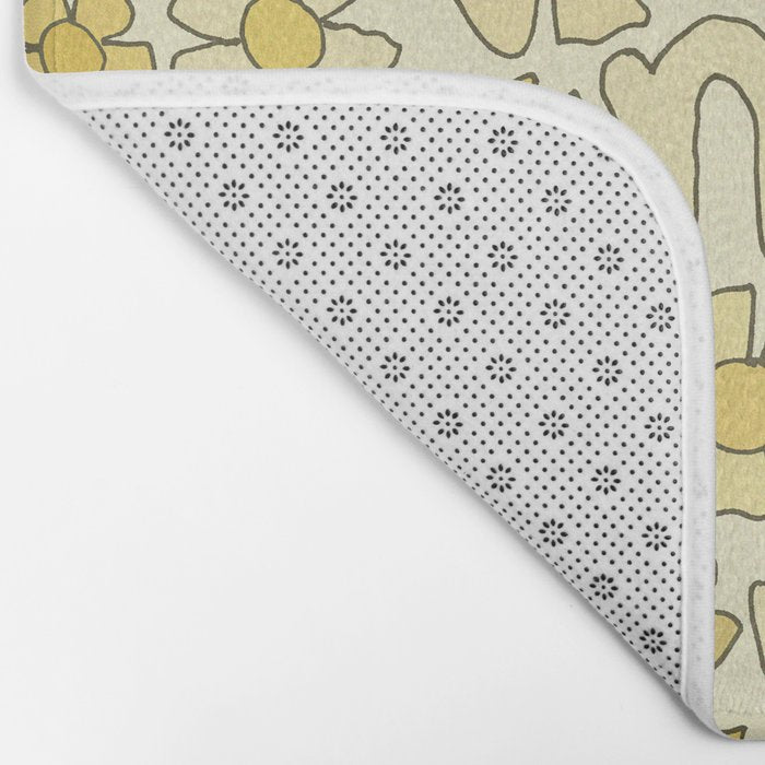 be here now flower power // retro surf art by surfy birdy Bath Mat Gallery Image 2