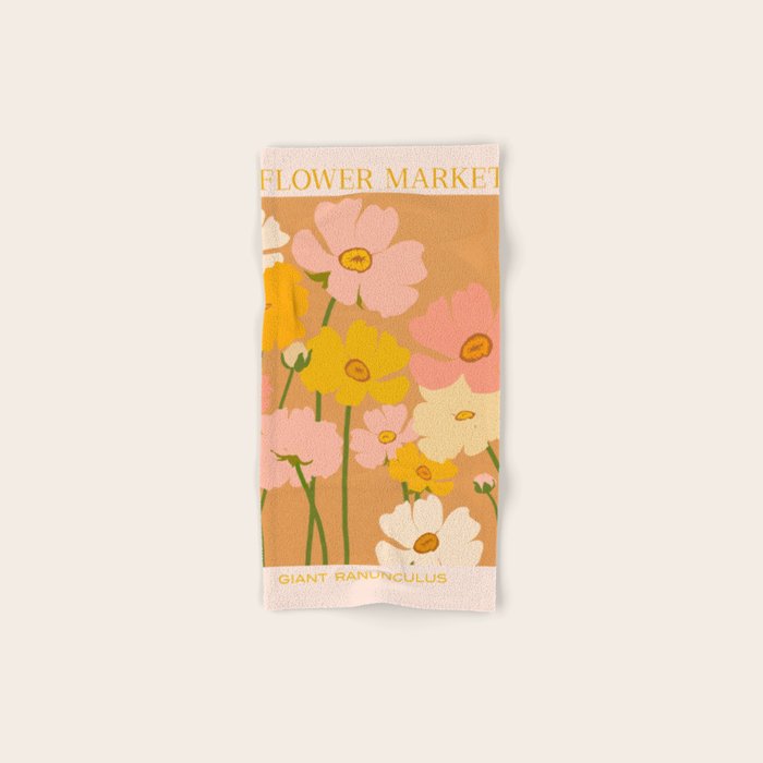 Flower Market - Ranunculus #1 Hand & Bath Towel Gallery Image 1