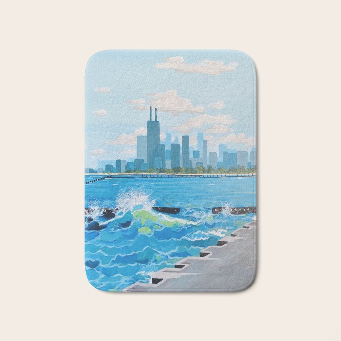 City on the Lake Bath Mat Gallery Image 1