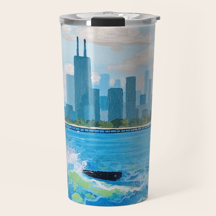 City on the Lake Travel Mug Gallery Image 1