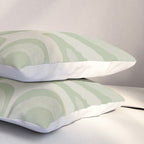 Textured Modern Liquid Swirl Abstract Pattern in Sage Pillow Sham Gallery Image 3