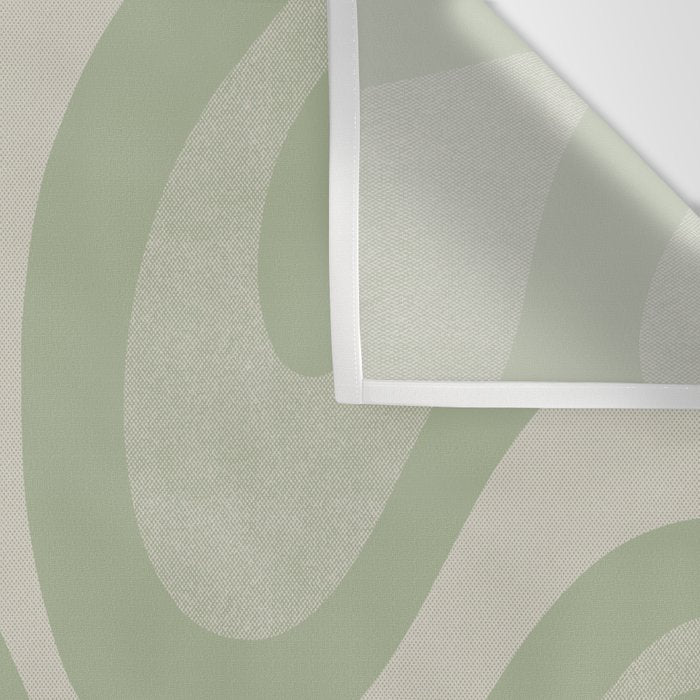 Textured Modern Liquid Swirl Abstract Pattern in Sage Wall Tapestry Gallery Image 3