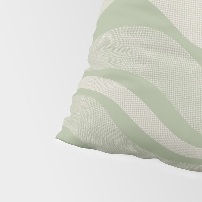 Textured Modern Liquid Swirl Abstract Pattern in Sage Pillow Sham Gallery Image 4