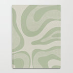Textured Modern Liquid Swirl Abstract Pattern in Sage Notebook Gallery Image 4