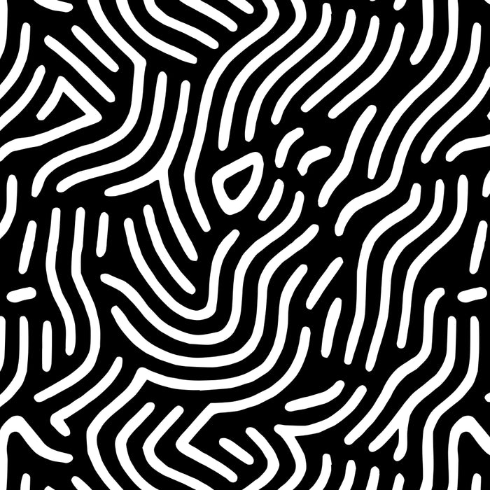 Black and white line art pattern Coffee Mug Gallery Image 2