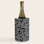 Black and white line art pattern Wine Chiller Gallery Image 3