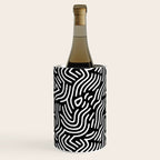 Black and white line art pattern Wine Chiller Gallery Image 1