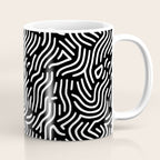 Black and white line art pattern Coffee Mug Gallery Image 1