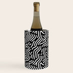 Black and white line art pattern Wine Chiller Gallery Image 2