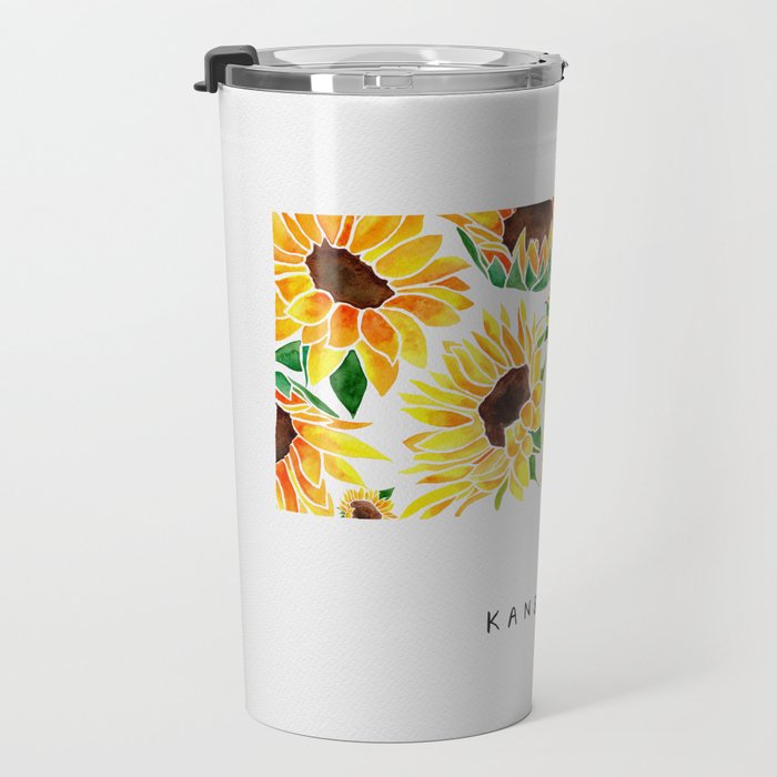Kansas State Sunflowers Travel Mug Gallery Image 3