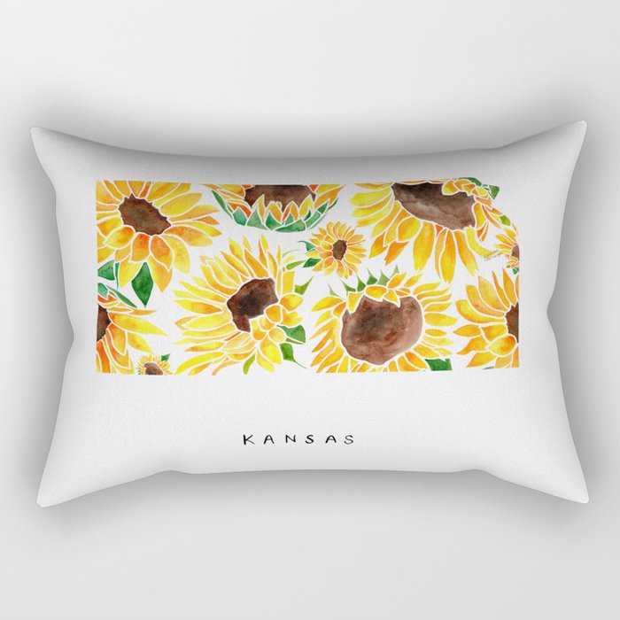 Kansas State Sunflowers Rectangular Pillow Gallery Image 1