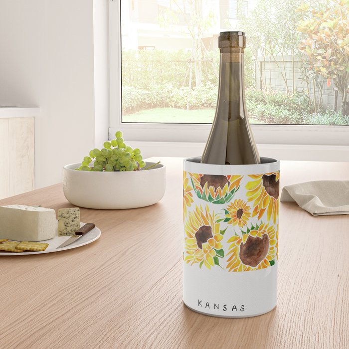 Kansas State Sunflowers Wine Chiller Gallery Image 4
