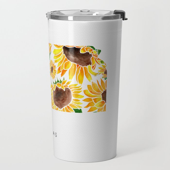 Kansas State Sunflowers Travel Mug Gallery Image 2