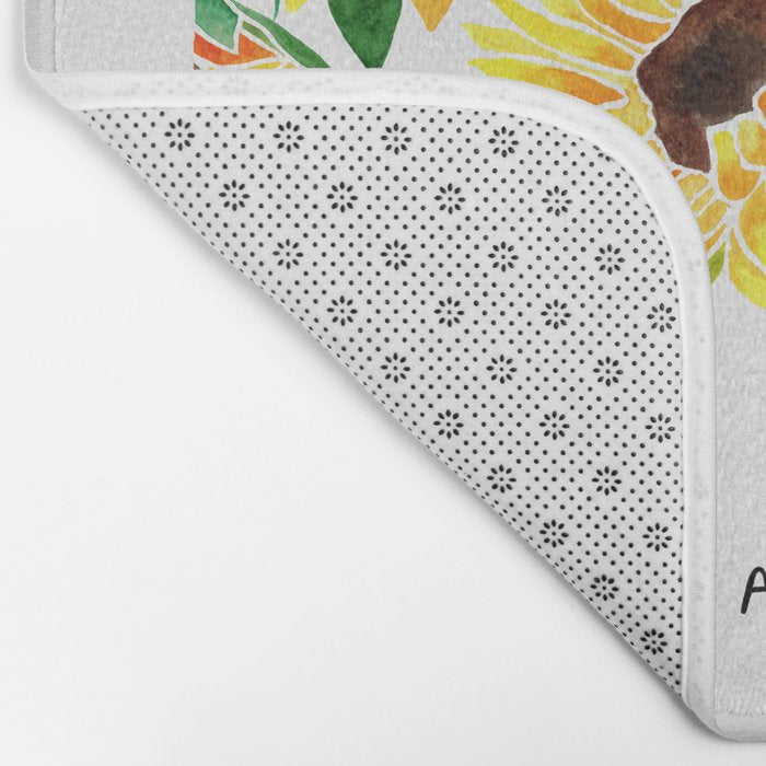 Kansas State Sunflowers Bath Mat Gallery Image 2