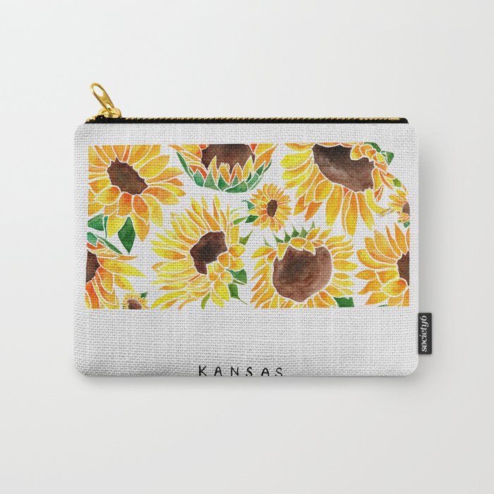 Kansas State Sunflowers Carry All Pouch Gallery Image 1