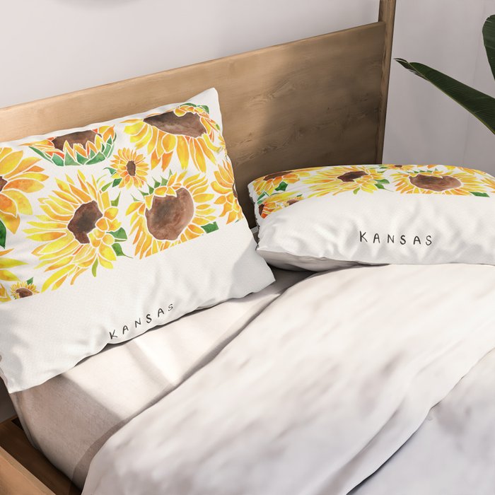 Kansas State Sunflowers Pillow Sham Gallery Image 2