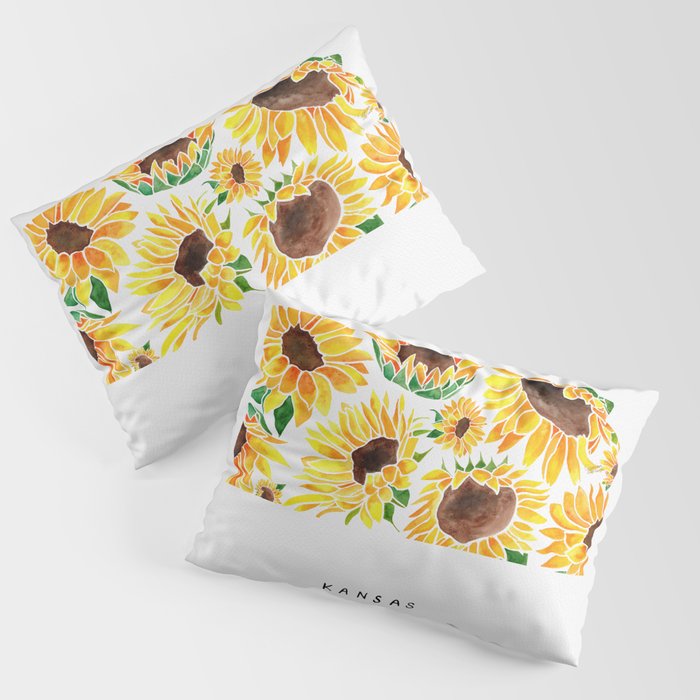 Kansas State Sunflowers Pillow Sham Gallery Image 1