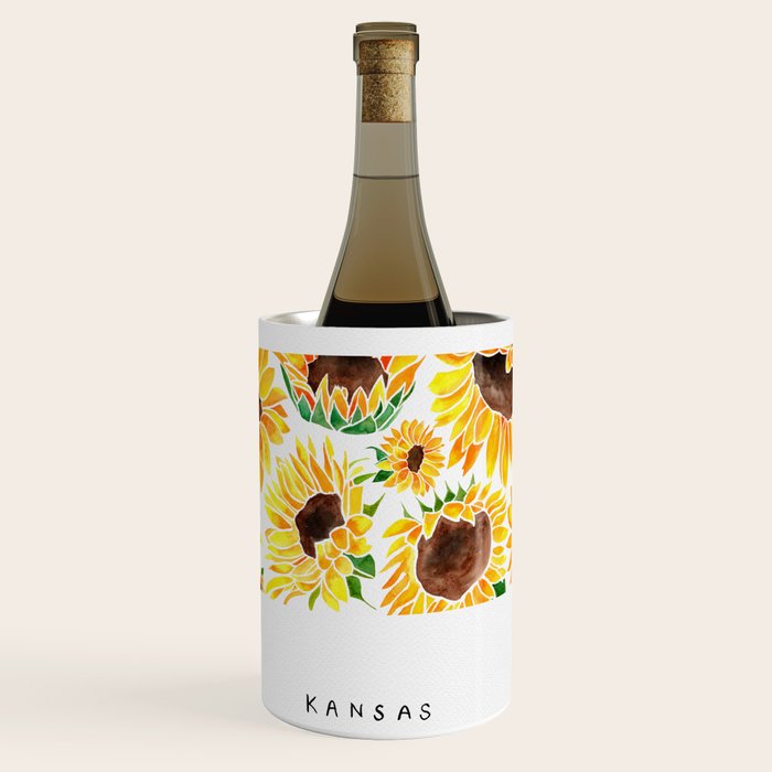 Kansas State Sunflowers Wine Chiller Gallery Image 1