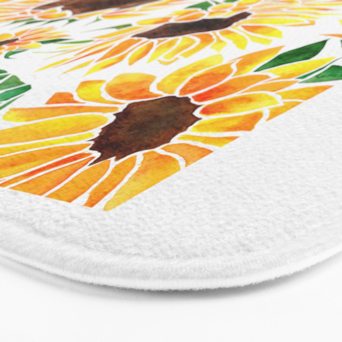 Kansas State Sunflowers Bath Mat Gallery Image 3