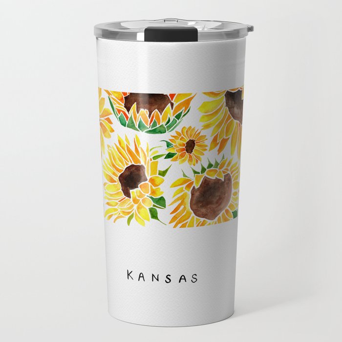 Kansas State Sunflowers Travel Mug Gallery Image 1