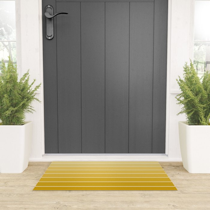 Gradient Arch XXV Gold Sunshine Mid Century Modern Rainbow Welcome Mat Gallery Image 3