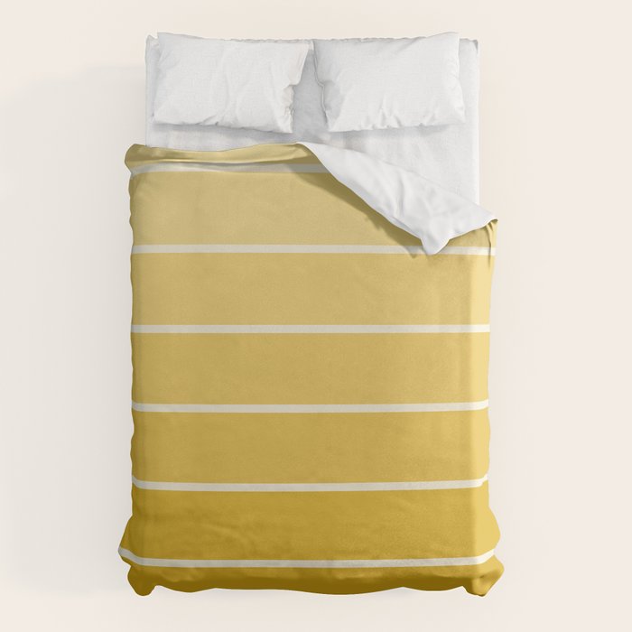 Gradient Arch XXV Gold Sunshine Mid Century Modern Rainbow Duvet Cover Gallery Image 6