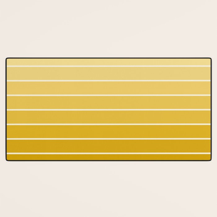 Gradient Arch XXV Gold Sunshine Mid Century Modern Rainbow Desk Mat Gallery Image 3