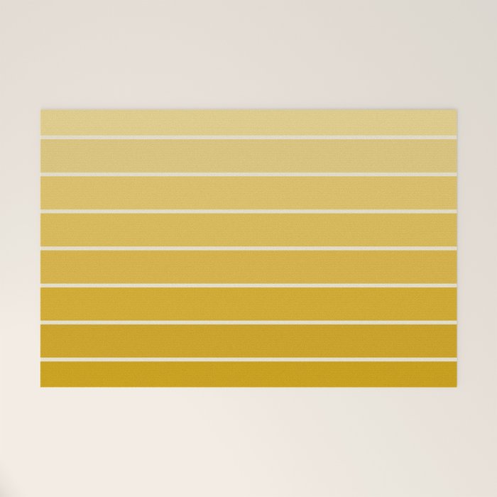 Gradient Arch XXV Gold Sunshine Mid Century Modern Rainbow Welcome Mat Gallery Image 1