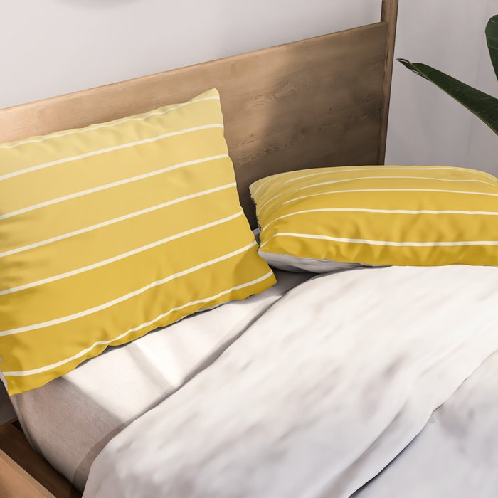 Gradient Arch XXV Gold Sunshine Mid Century Modern Rainbow Pillow Sham Gallery Image 2