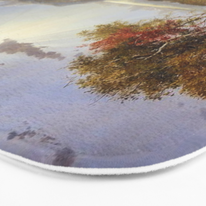 Autumn & Rays of Sun in the Hudson River Valley by Jasper Francis Cropsey Bath Mat Gallery Image 3