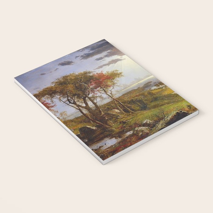 Autumn & Rays of Sun in the Hudson River Valley by Jasper Francis Cropsey Notebook Gallery Image 3
