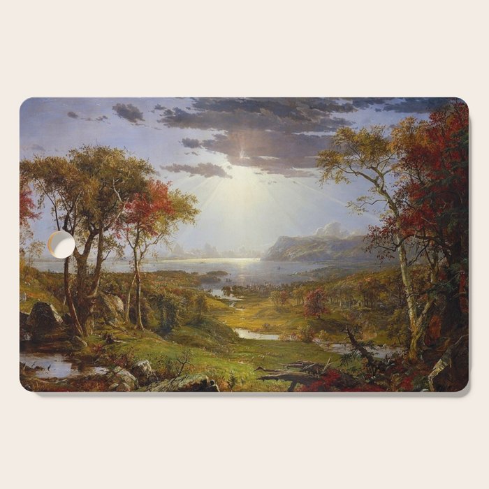 Autumn & Rays of Sun in the Hudson River Valley by Jasper Francis Cropsey Cutting Board Gallery Image 1