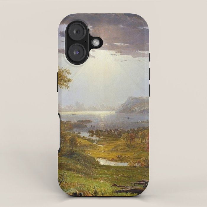 Autumn & Rays of Sun in the Hudson River Valley by Jasper Francis Cropsey iPhone Case Gallery Image 1