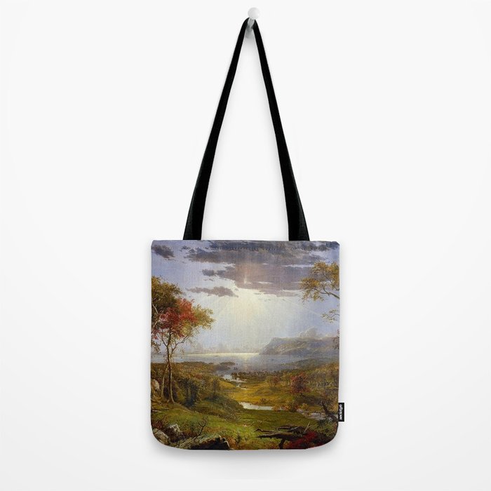 Autumn & Rays of Sun in the Hudson River Valley by Jasper Francis Cropsey Tote Bag Gallery Image 2