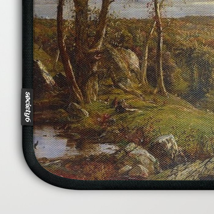 Autumn & Rays of Sun in the Hudson River Valley by Jasper Francis Cropsey Laptop Sleeve Gallery Image 3
